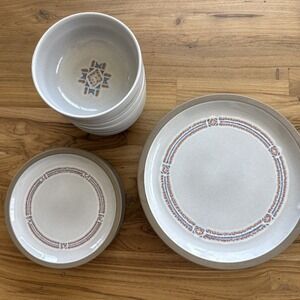 Vintage 18 Pieces Midwinter Stonehenge Marin Dinner/Bread Plates and Bowls Set 6